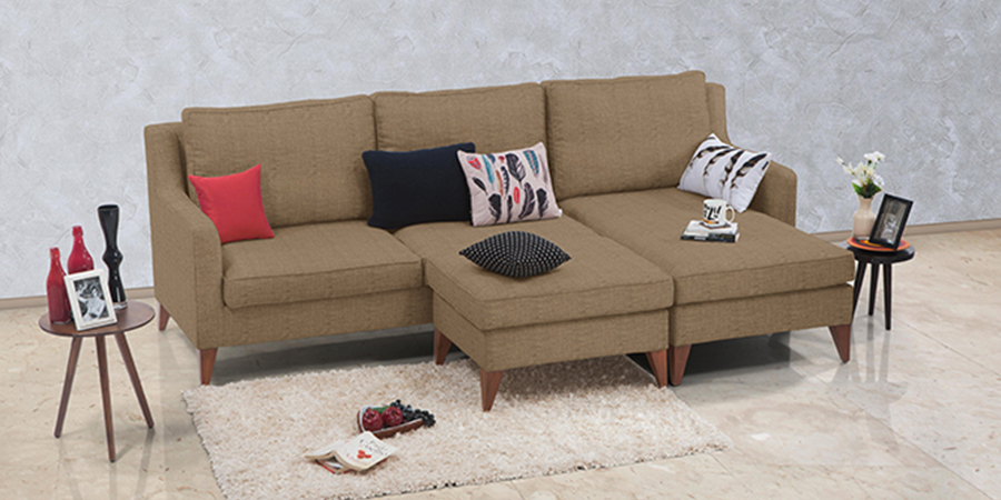 Fortune Sofa L Shape (Brown)